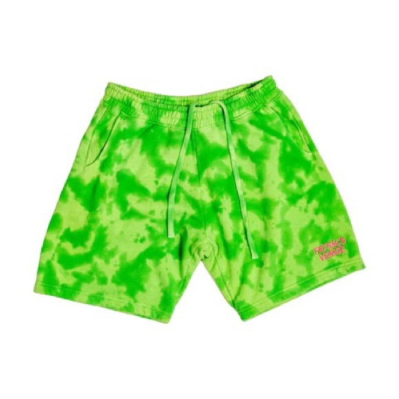 NEW FAT SAL’S VENICE GREEN TIE DYE SWEAT SHORTS - Picture 1 of 8